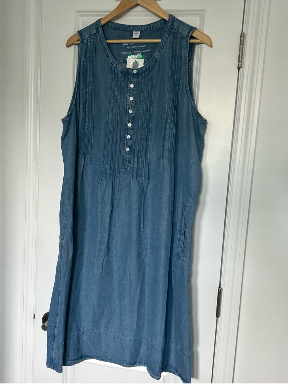 Coldwater Creek Women's Tencel Dress Blue- NWT Size XL